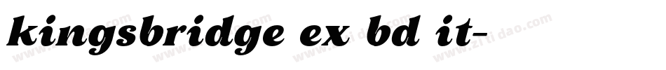 kingsbridge ex bd it字体转换